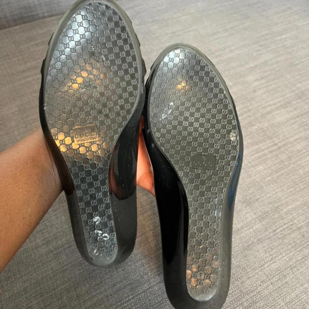 Vintage Gucci Black Jelly Wedge - Picture 5 of 8
